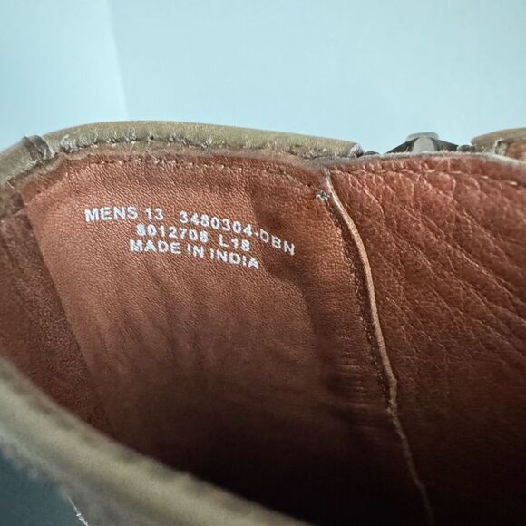 Frye Sawyer Men's Chelsea Boot Size 13 Leather Ankle Western Side Zipper Shoes - Picture 12 of 13